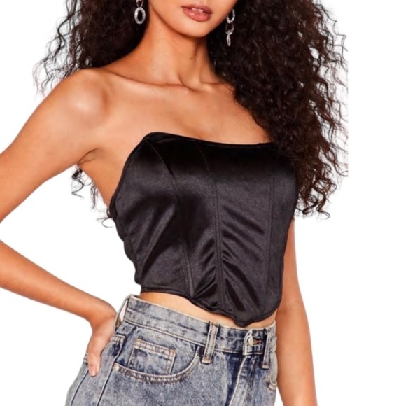 Vintage Y2K Finishing Touches Designer Sz 6 Satin Corset - Picture 1 of 7